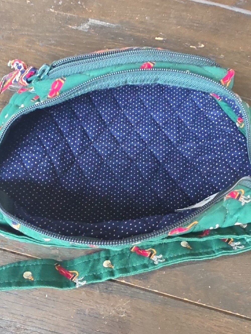Vera Bradley Green Quilted Crossbody/Fanny Pack Golf Collectible 90s 80s Unique - Picture 7 of 11